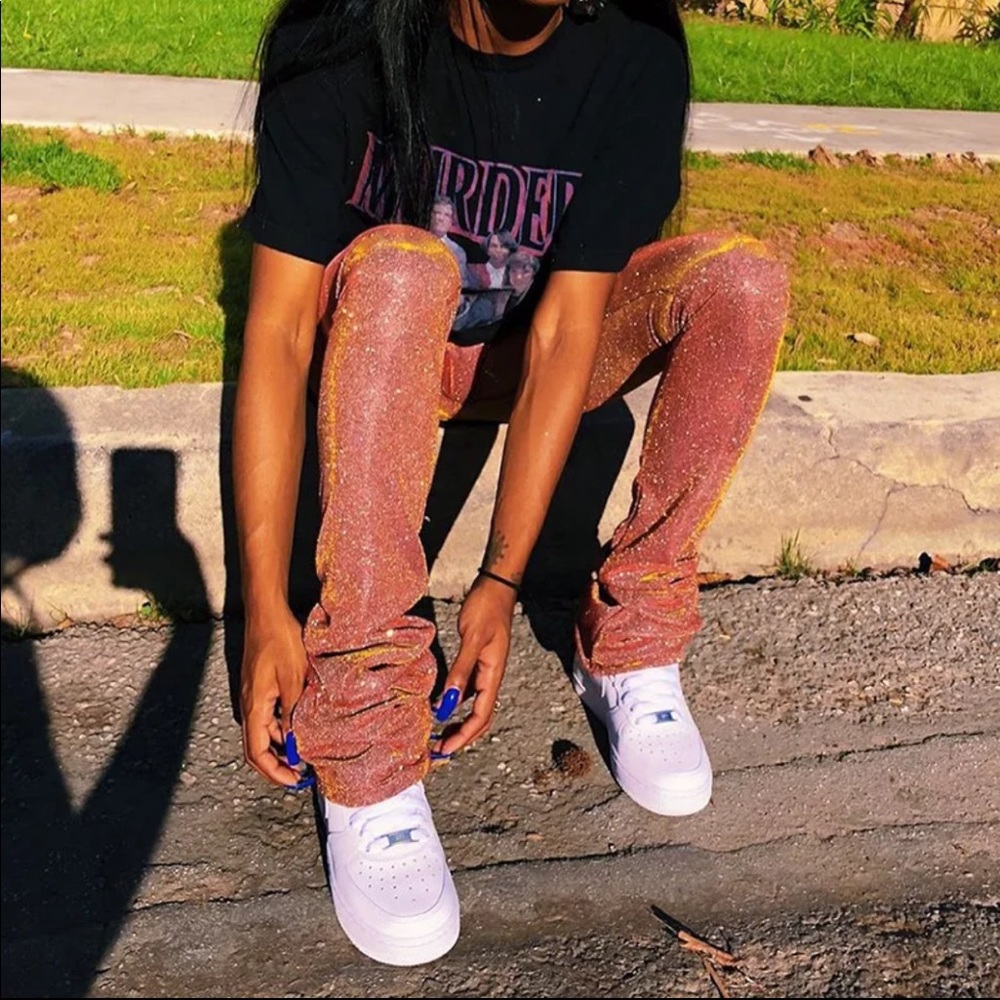 Mermaid Glitter Stacked Leggings